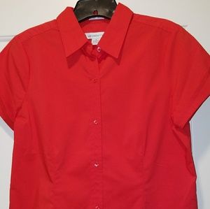 Liz Claiborne button down shirt sleeve blouse